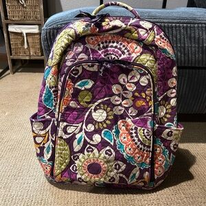 Vera Bradley backpack. Purple with flower print, great condition 🌺 🌼